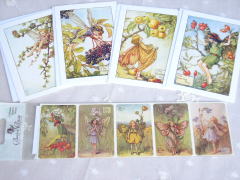 ヴィクトリアン雑貨＞シシリー・メアリー・バーカー『花の妖精シリーズ』Cicely Mary Barker,flower fairies＞可愛い妖精のステイショナリー＞封筒付きノートカードとステッカーです