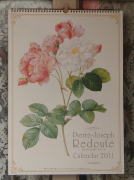 薔薇の雑貨＞2011年 ルドゥーテ 薔薇のカレンダー＞美しい薔薇のルドゥーテ・カレンダー。大きくて書き込みにも便利な使い勝手のよいカレンダーです。