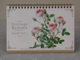 薔薇の雑貨＞2011年 ルドゥーテ 薔薇の卓上カレンダー＞美しい薔薇のルドゥーテ・カレンダー。＞使い勝手のよいコンパクトな卓上カレンダーです。