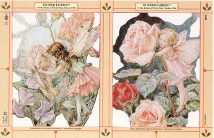 フェアリーのクロモス　シシリー・メアリー・バーカー「花の妖精　薔薇と妖精」　＜薔薇、妖精、ステイショナリー＞