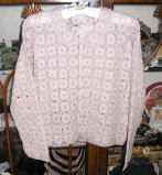バドローズ　マーリア　水野　陽子　 ２００８年　オータムコレクション ＞　襟付カーディガン　＞　モヘアの細い糸を使用したモティーフ編みです