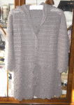 バドローズ　マーリア　水野　陽子　 ２００９年　秋コレクション＞カーディガン＞かぎ針編みのおしゃれなフード付きロングカーディガンです。