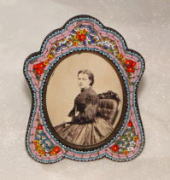 アンティーク＞インテリア＞フレーム＞モザイク・フレーム　mosaic frame＞ヴィクトリアンの素敵な小品！【1860年】＞ヴィクトリアンならではの細かい細工が魅力の逸品です。